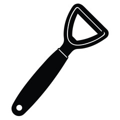 Isolated Black Vector peeler WIith White Background