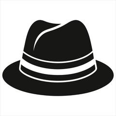  silhouette hat on white background