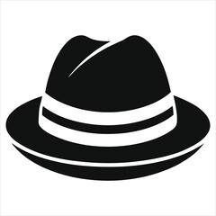  silhouette hat on white background