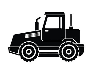 Naklejka premium bulldozer silhouette vector illustration