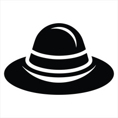  silhouette hat on white background
