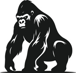 Cool gorilla animal vector silhouette