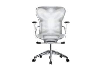 Ergonomic Elegance: A Modern Office Chair Promising Comfort and Style for Long Hours of Productivity and Focus, Against a Clean, Minimalist Black Background.