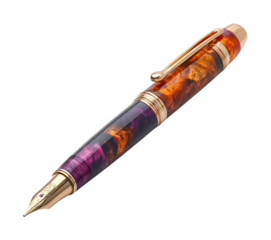 Elegant fountain pen design office product showcase isolated on transparent background