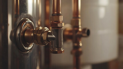 Plumber connecting pipes. Featuring precision