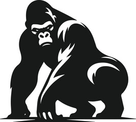 Cool gorilla animal vector silhouette