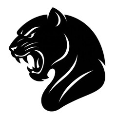 Fototapeta premium Fierce Panther Silhouette Logo Design for Branding and Graphics