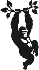 Cool gorilla animal vector silhouette
