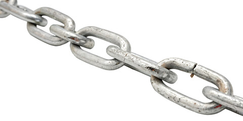 Obraz premium Watercolor Broke steel chain Weak link Failure concept isolated on transparent background