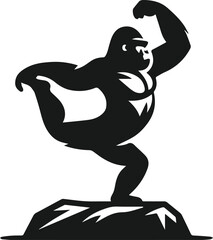 Cool gorilla animal vector silhouette
