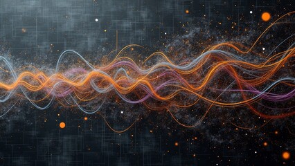 Fluctuating sound wave lines