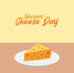 Vector graphic of National Cheese Day for National Cheese Day celebration.