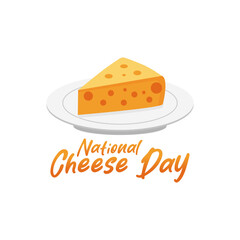 Vector graphic of National Cheese Day for National Cheese Day celebration.