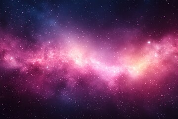 Fototapeta premium A colorful nebula in deep space with pink purple and blue hues.