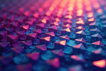 Obraz premium Infinite repeating geometric shapes, soft focus , focus, wallpaper