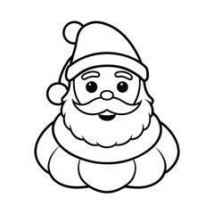 santa claus cartoon coloring page