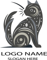 Cat log icon vector .