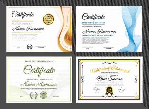 Modern employee of the month certificate