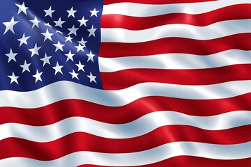 Naklejka premium A flag with red white and blue stripes