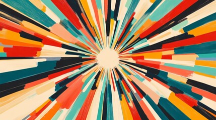 Sunburst Retro Background Vector for Design Projects