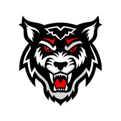 Obraz premium This is a bold and fierce animal tattoo mascot logo—perfect for sports teams, clubs, gaming avatars, or merchandise branding.