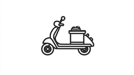 Retro Scooter Delivery Illustration