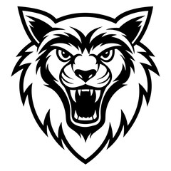 Obraz premium This is a bold and fierce animal tattoo mascot logo—perfect for sports teams, clubs, gaming avatars, or merchandise branding.
