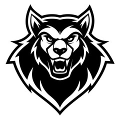 Fototapeta premium This is a bold and fierce animal tattoo mascot logo—perfect for sports teams, clubs, gaming avatars, or merchandise branding.