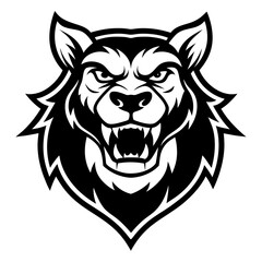 Obraz premium This is a bold and fierce animal tattoo mascot logo—perfect for sports teams, clubs, gaming avatars, or merchandise branding.