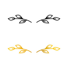 Aesthetic black and gold leaves brances dividers