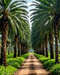 Obraz premium palm trees in the garden