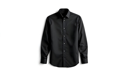 a black long-sleeve dress shirt  mockup