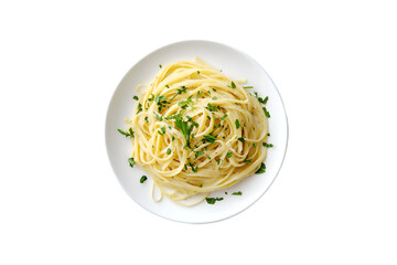Delicious Linguine Pasta Dish with Parsley Garnish Simple Italian Food