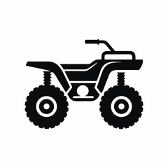ATV Quad bike  icon vector silhouette illustration isolated on white background
