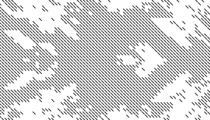 Black and white abstract diagonal lines pattern with broken effect for sporty background or jersey design. Fully editable vector element. Vector Format Illustration 