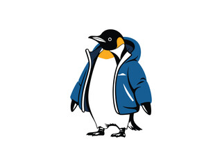 Obraz premium Casual Penguin Vacation Style Cute silhouette