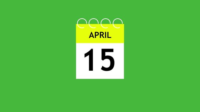 April month calender. calender simple icon animation date change time month. Boost your productivity and impress clients with this sophisticated calendar animation. Date counting calendar.
