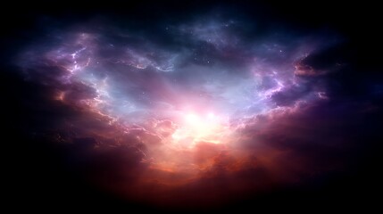 Fototapeta premium Divine Cosmic Radiance Illuminated Celestial Phenomenon Space Exploration Mystical Universe Energy