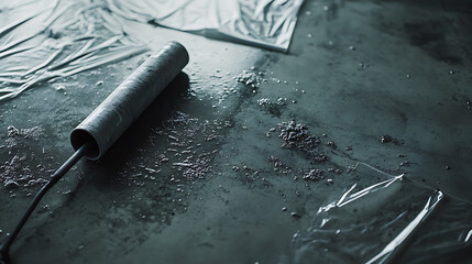 Waterproofing specialist sealing a concrete foundation. Featuring durability and protection