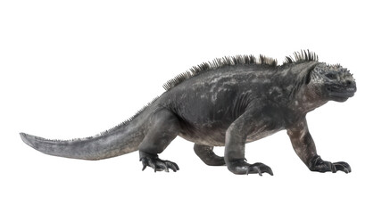 Obraz premium Photorealistic Marine Iguana from Gal?pagos Islands Walking Transparent Background