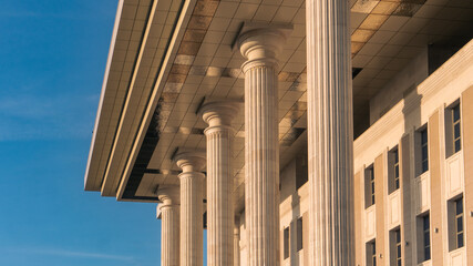 Elegant Classical Columns and Contemporary Architecture