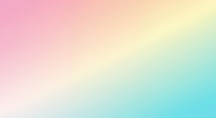 Fototapeta premium Soft Pastel Gradient Background Pink Yellow Teal Color Blend for Design