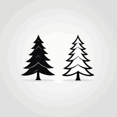 Obraz premium set of christmas trees
