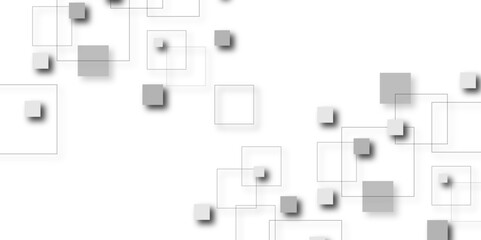 Abstract white rectangle shape geometric line background. Light Silver, Gray vector pattern in square style. Abstract technology of squares concept. vector illustration background