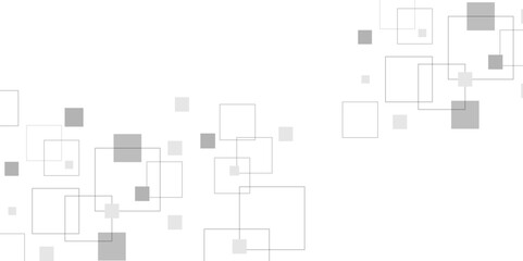 Abstract white rectangle shape geometric line background. Light Silver, Gray vector pattern in square style. Abstract technology of squares concept. vector illustration background