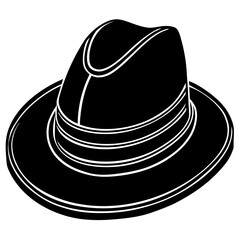 set of black Cowboy hat logo icon design vector illustration, Eps file 
