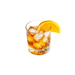 glass of cola with ice, Lemon