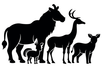 Wild Animal Silhouette Vector Pack &ndash; Forest Creatures Clipart for Art, Logos & Crafts