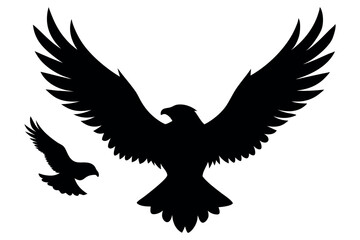 Fototapeta premium Silhouette Crow Vector Set – Black Bird Clipart Designs for Tattoos, Logos, and Art