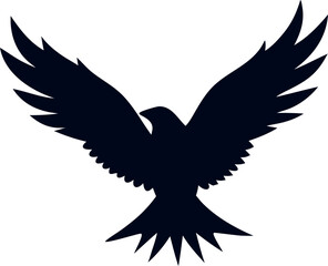 Fototapeta premium Silhouette Crow Vector Set – Black Bird Clipart Designs for Tattoos, Logos, and Art